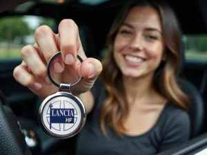 Lancia Personalisiert Schlüsselring Foto Glänzend Stil